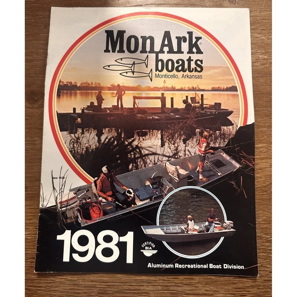 1981 MonArk Advertisement Catalog Fisherman fishing boat Magazine Lot Of 2